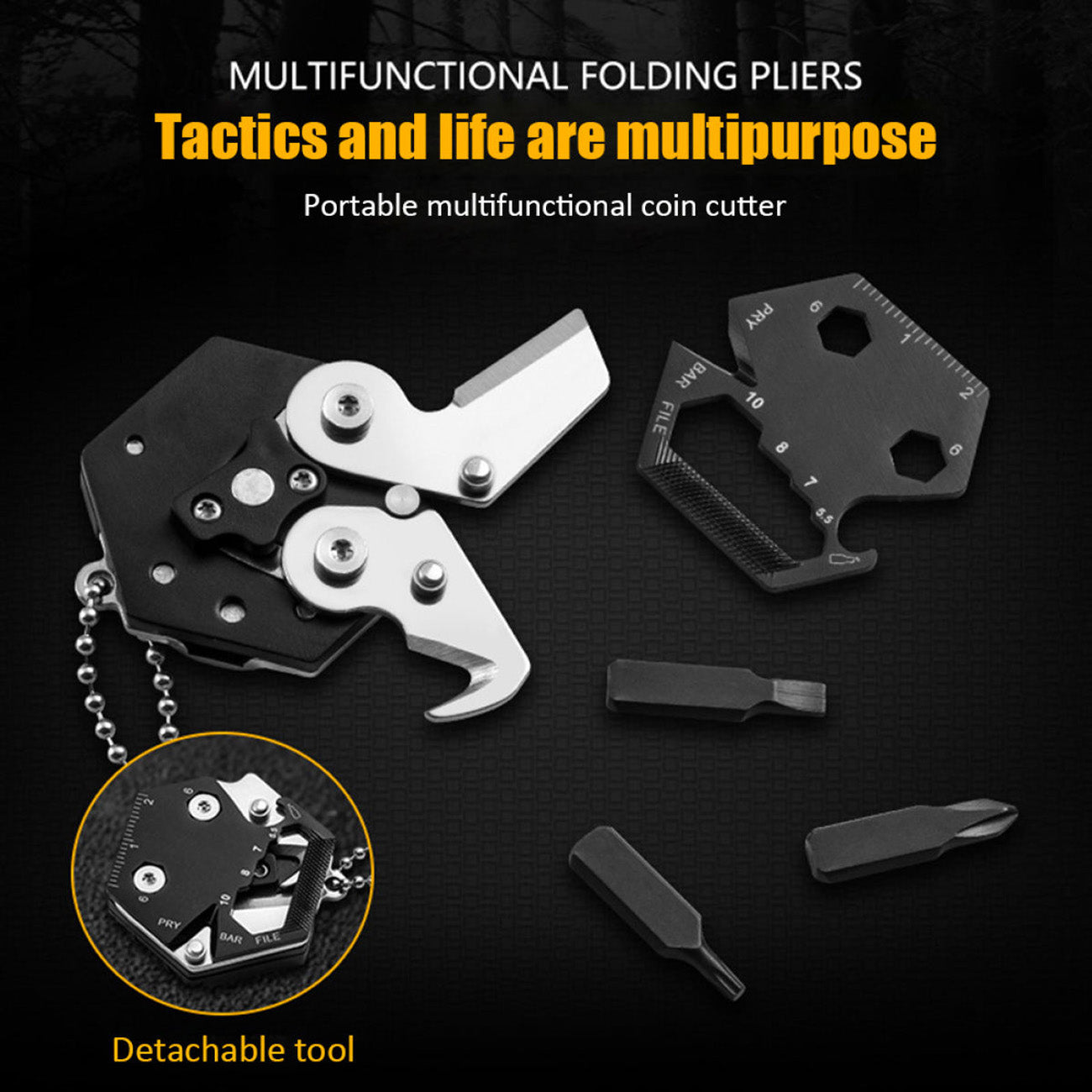 Multifunctional Hexagon Coin Pocket Outdoor Tool - Tech Junction
