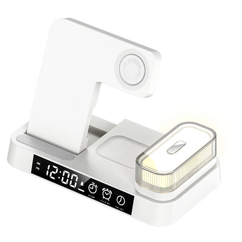 4 In 1 Multifunction Wireless Charger Station With Alarm Clock Display - Tech Junction