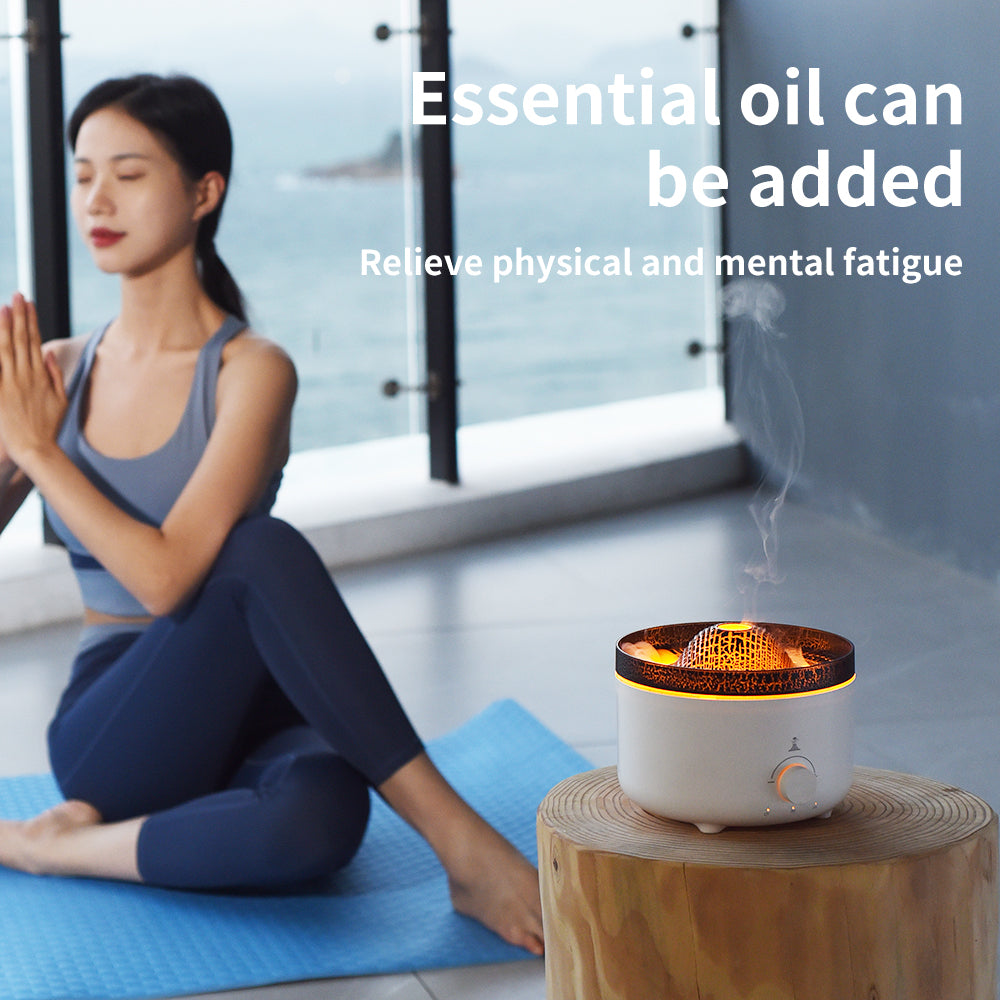 Portable Flame Oil Essential Aroma Mini Volcanic Diffuser - Tech Junction