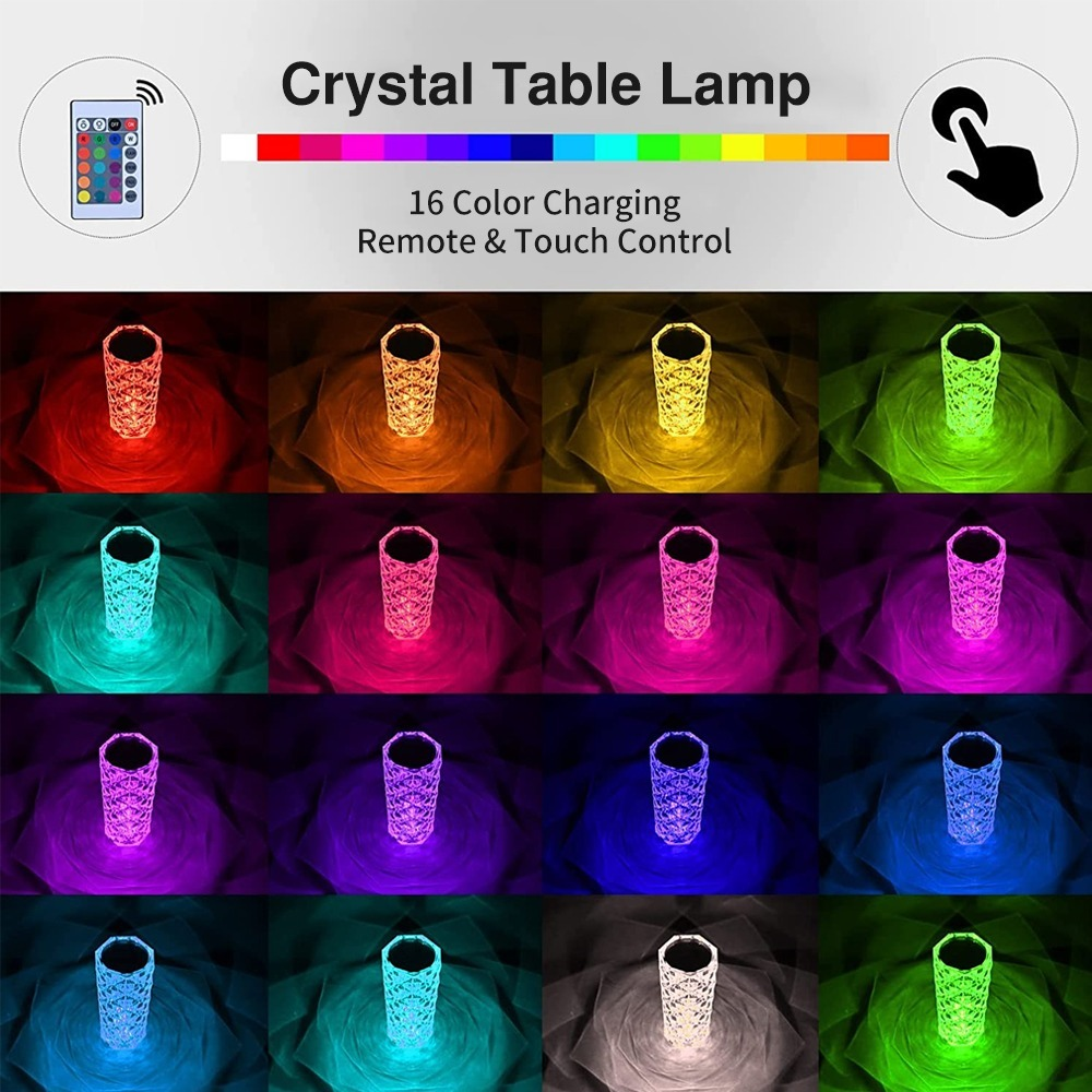16 Colors LED Crystal Lamp - Tech Junction