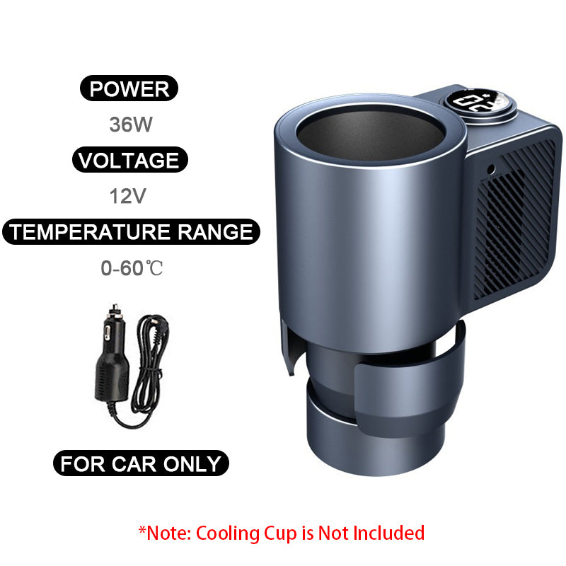 Digital Display Smart Car Heating Cooling Cup - Tech Junction