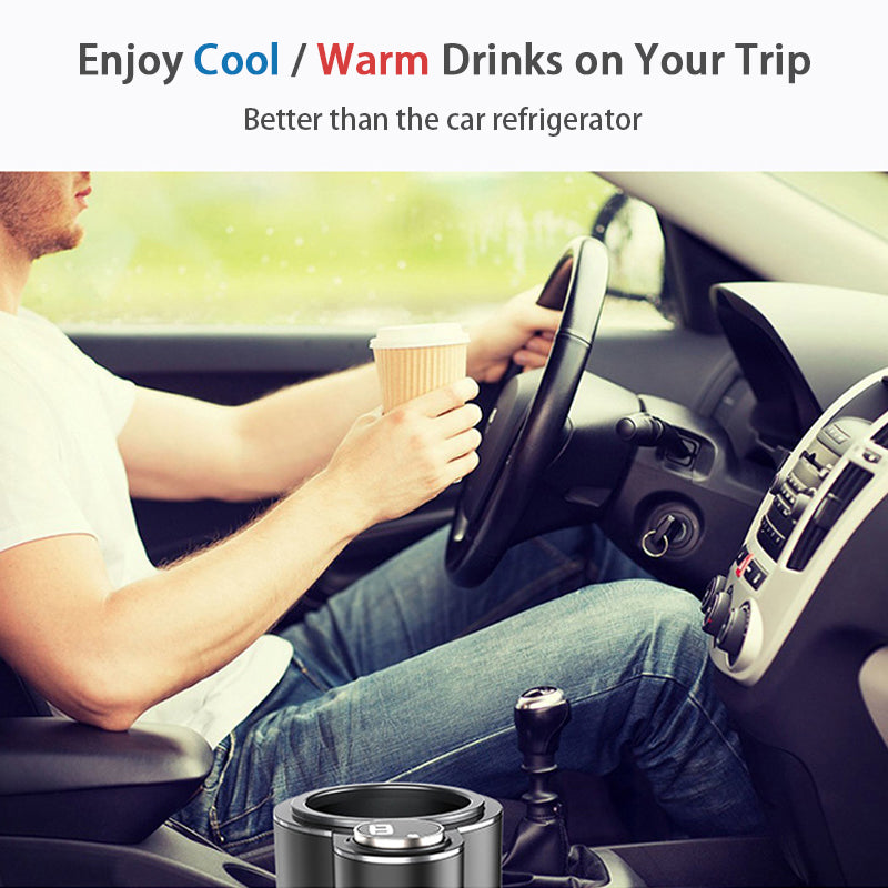 Digital Display Smart Car Heating Cooling Cup - Tech Junction